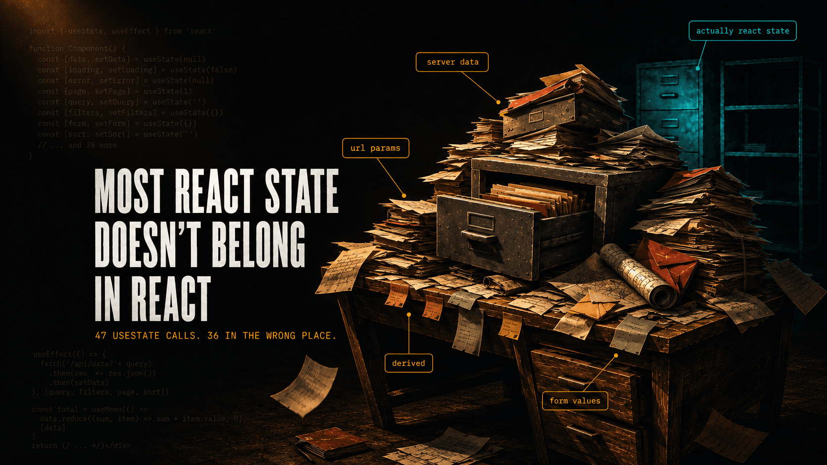 Most React State Doesn't Belong in React